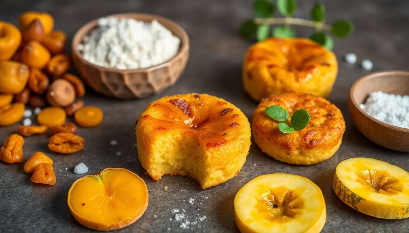 Recette : minis cakes aux abricots, miel et pâtisson
