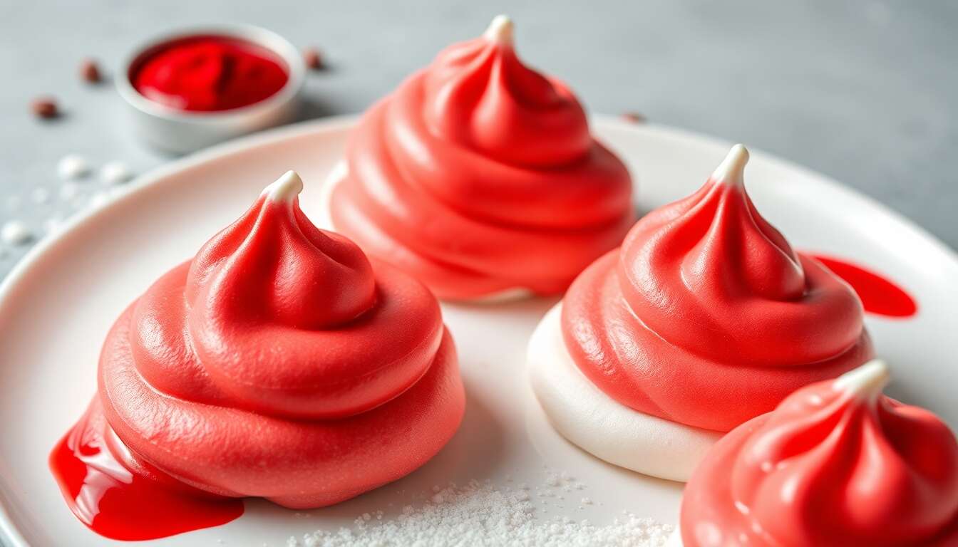 Recette de meringues bonnet du Père Noël