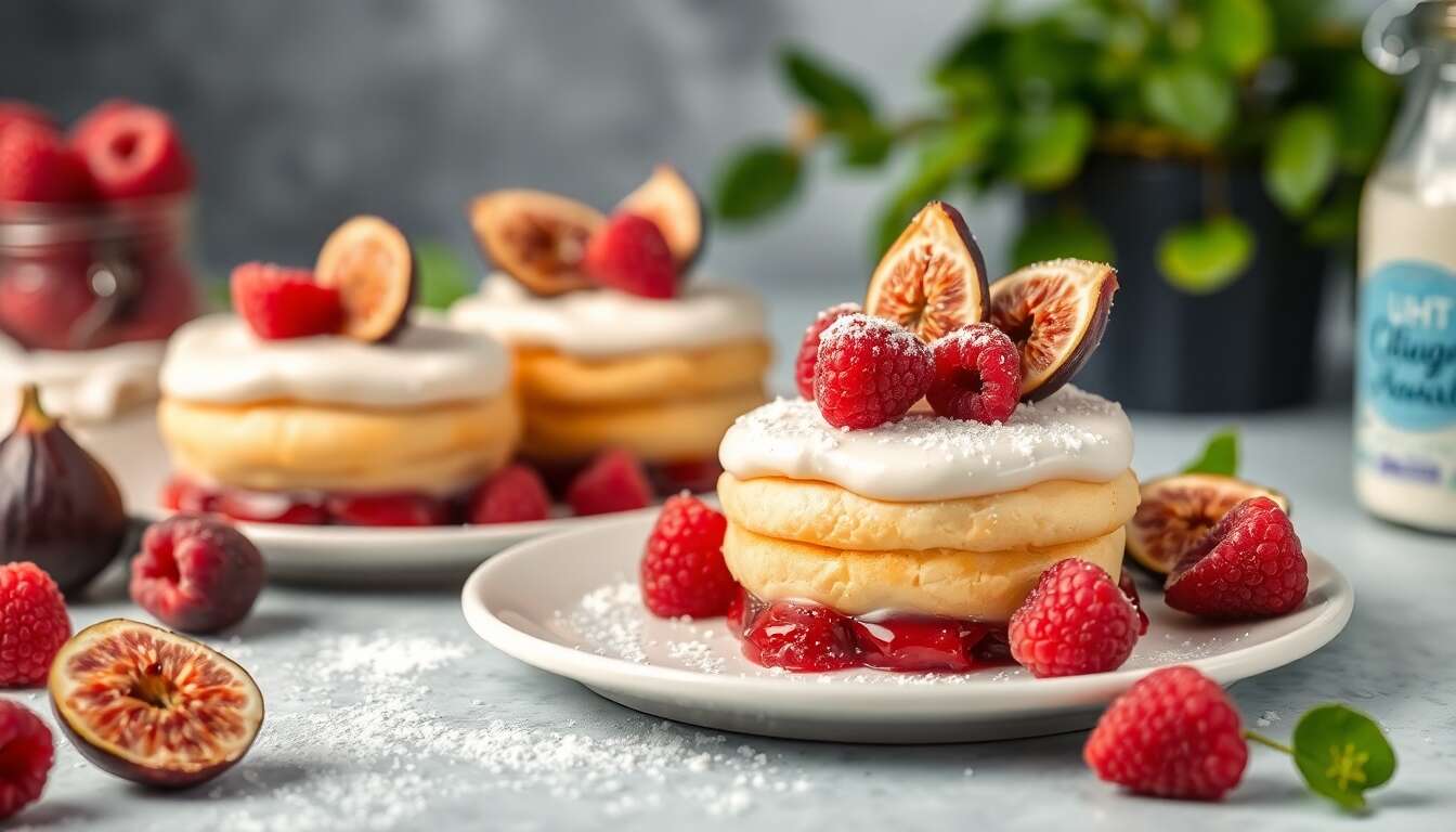 Délice d'entremets figues et framboises