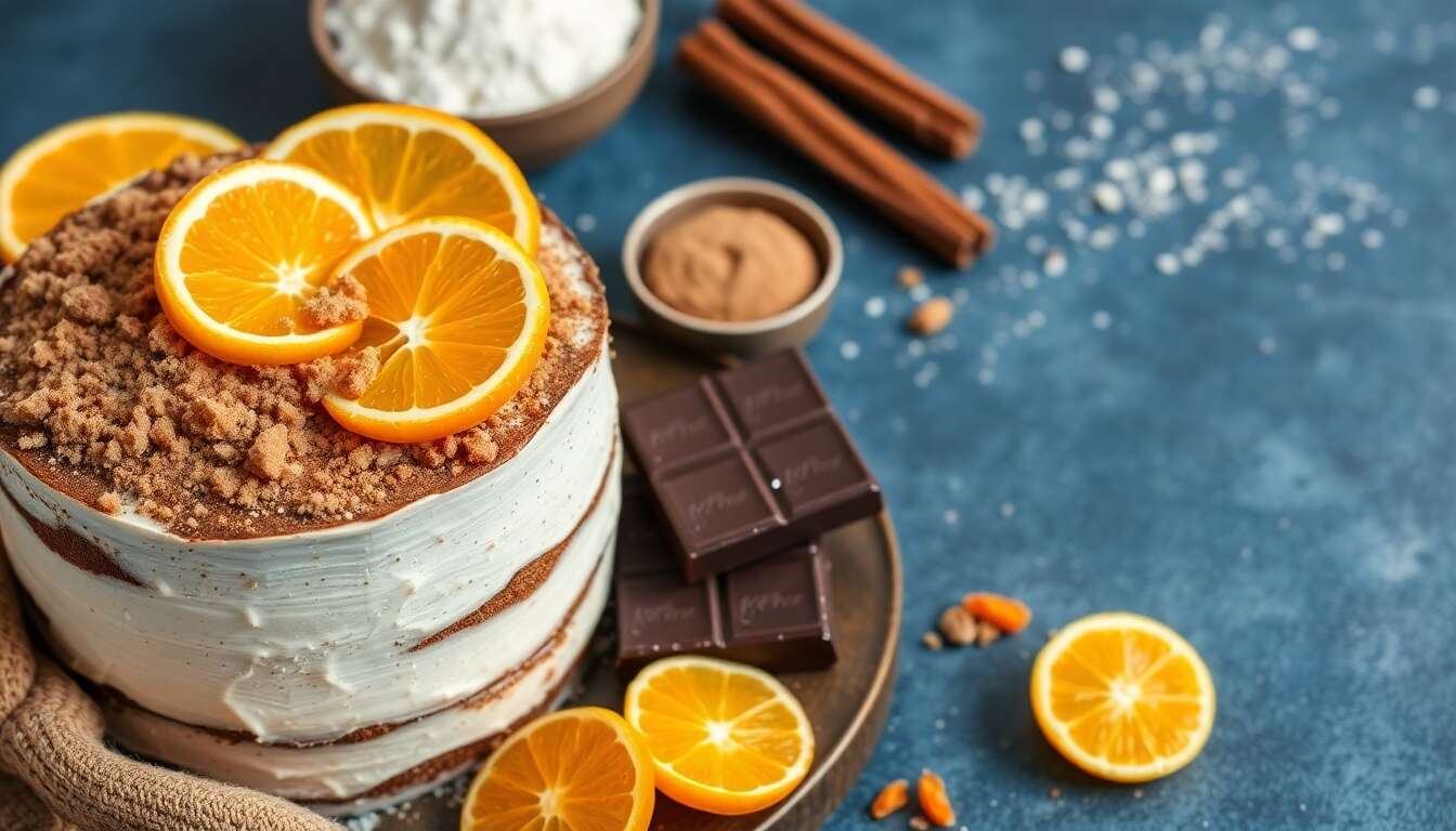 Recette de cake à l'orange, cannelle et chocolat