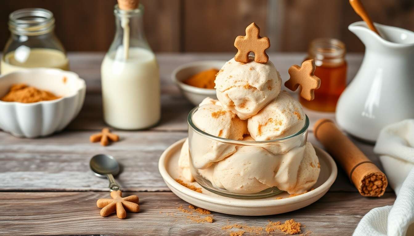 Recette de glace maison au pain d'épices