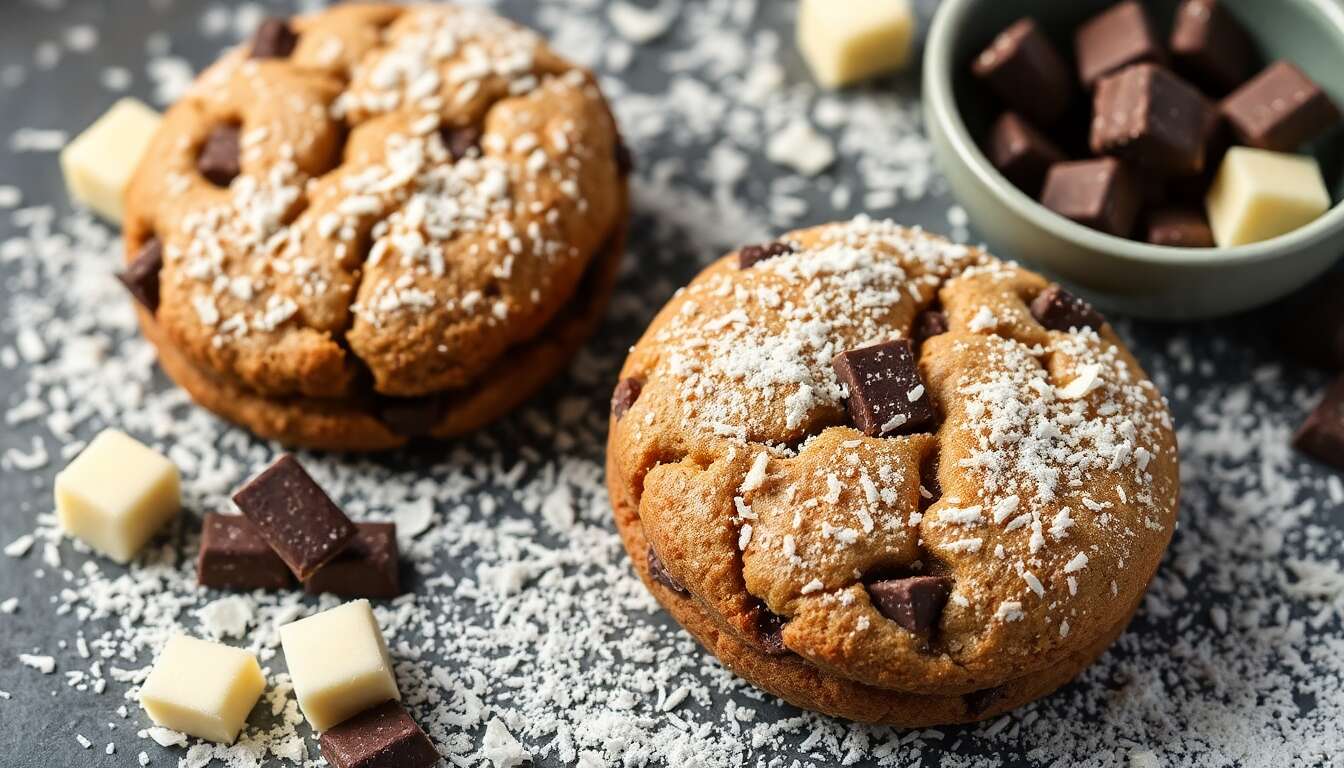 Biscuits au chocolat et noix de coco : recette gourmande