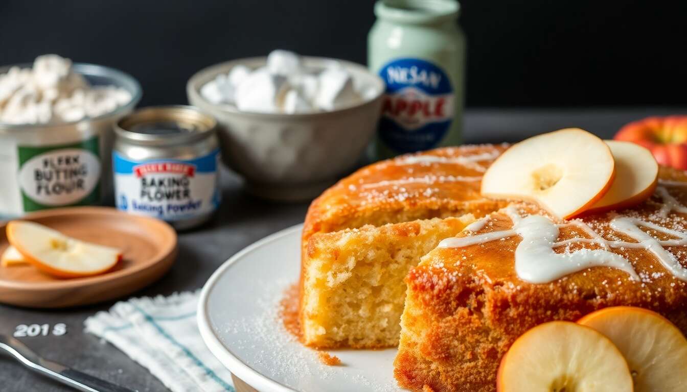 Gâteau aux pommes à la poêle sans four : recette facile et rapide