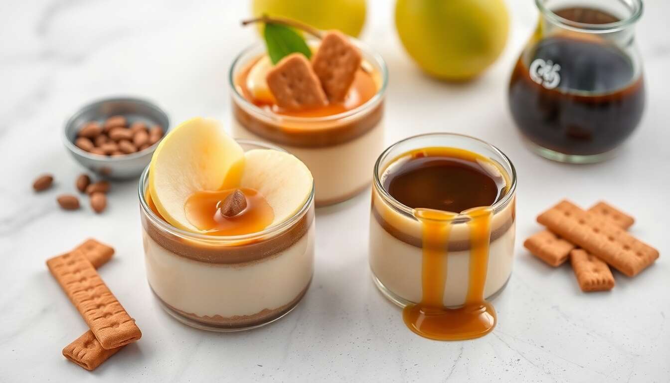 Entremets café, poire et spéculoos : recette gourmande au caramel beurre salé