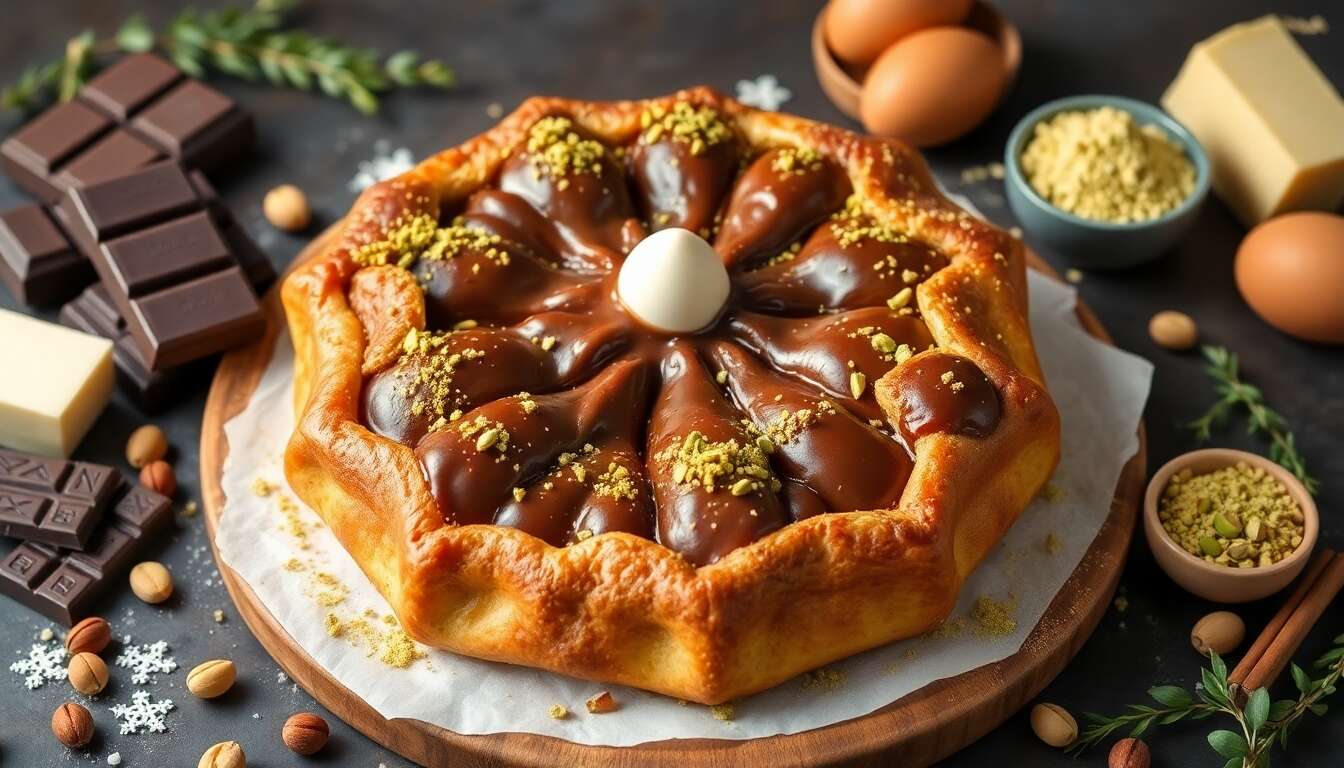 Recette de galette des rois pistache chocolat