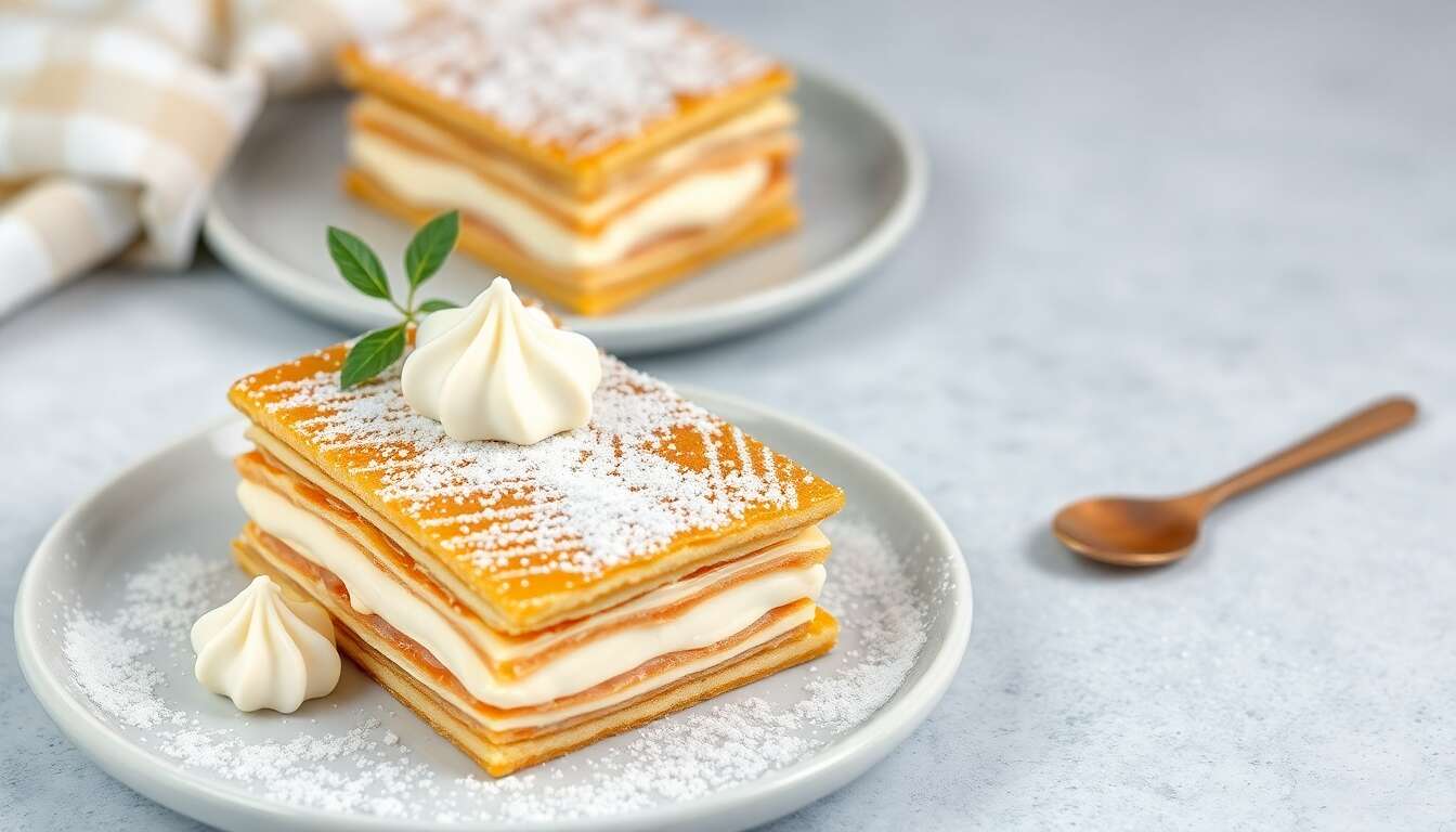 Mille-feuille vanille et mascarpone : recette gourmande