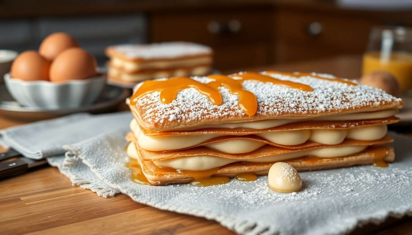 Recette : mille-feuille vanille caramel irrésistible