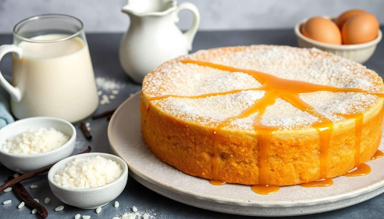 Gâteau de riz au caramel : recette facile et savoureuse