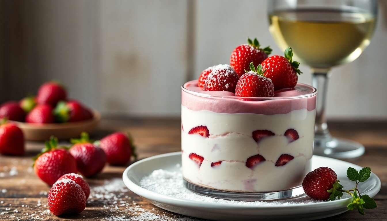 Savourez un délicieux sabayon aux fraises