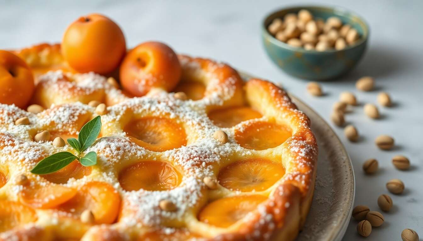 Recette de clafoutis abricots et pistache