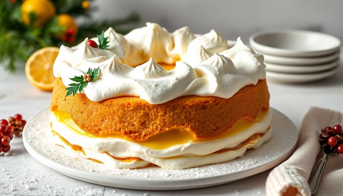 Bûche de Noël au citron meringuée : recette gourmande