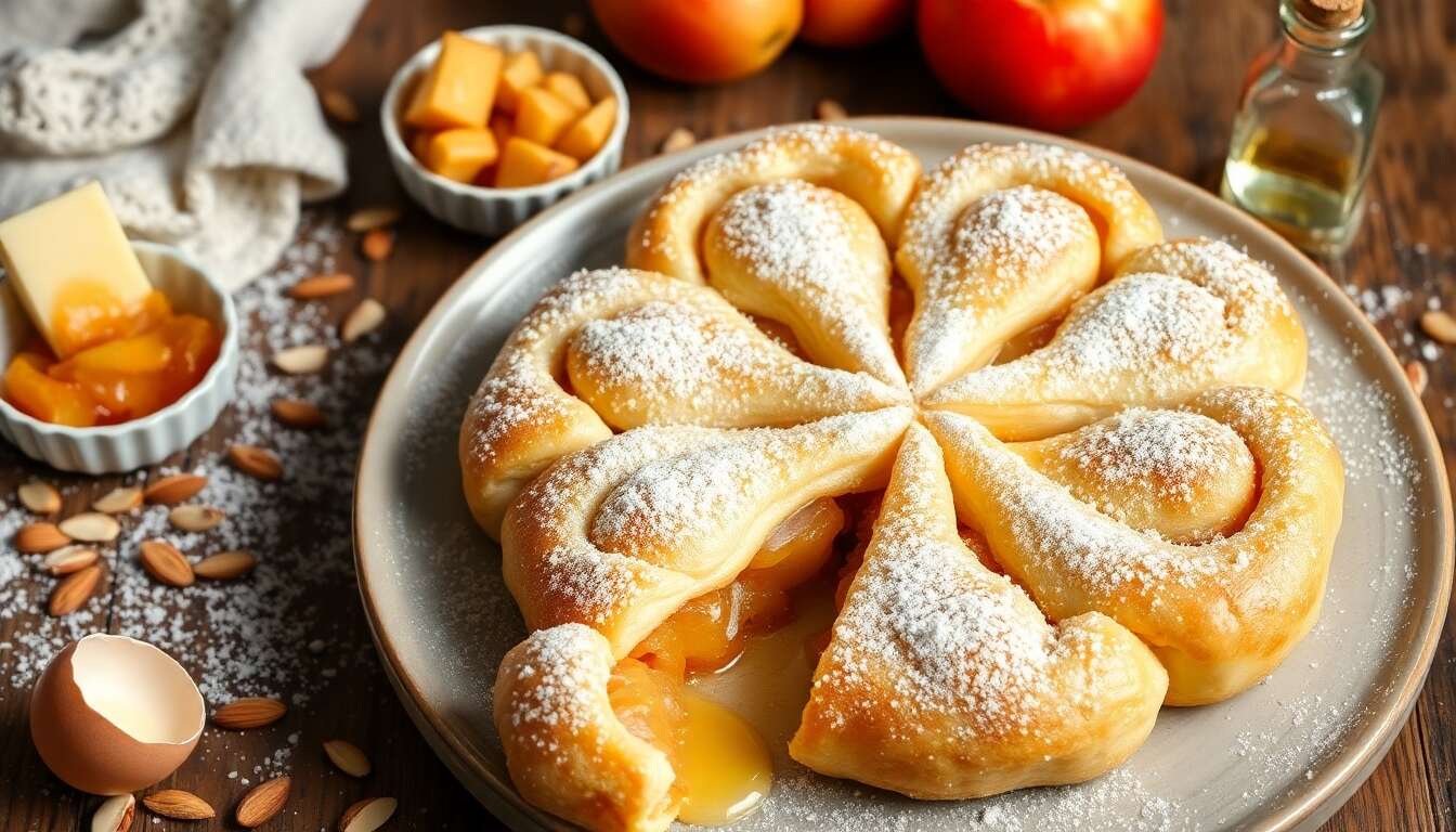 Fleur des rois : recette pomme frangipane maison