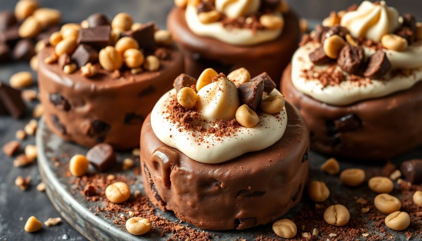 Entremets chocolat-cacahuète façon Snickers