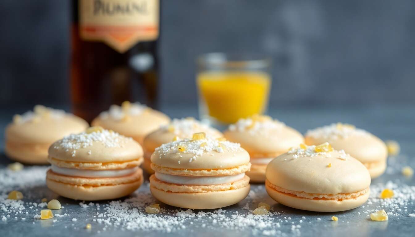 Macarons au rhum et à l'ananas : recette exotique