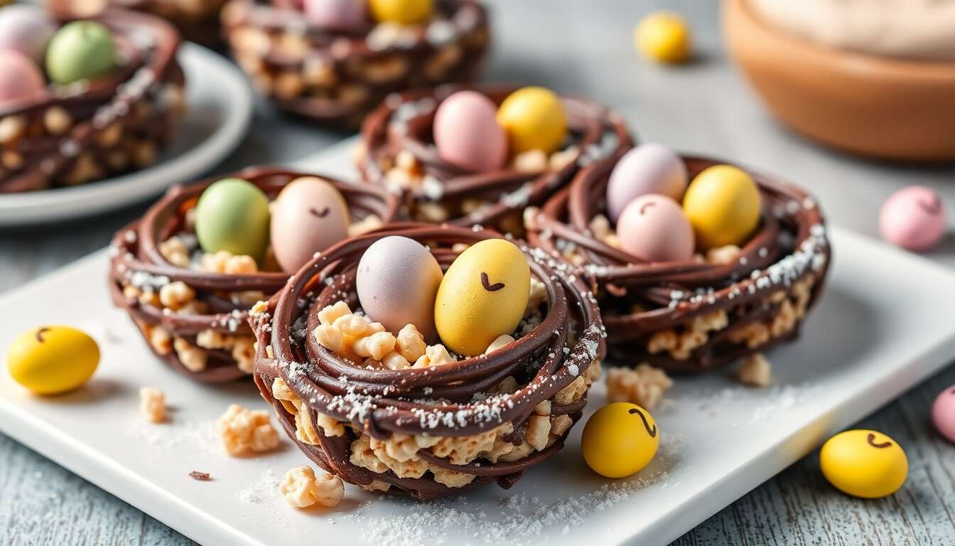 Nids de Pâques au chocolat : recette ultra moelleuse et fondante
