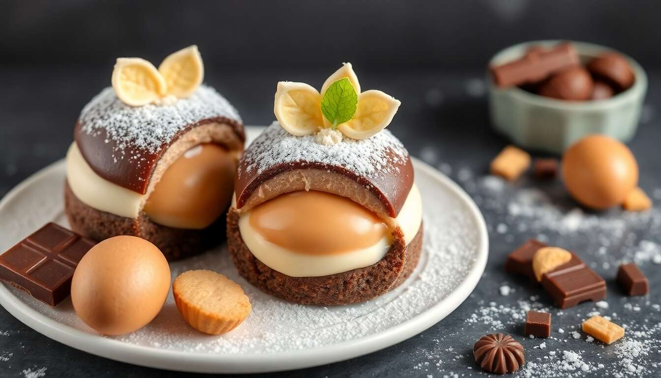 Entremets aux 3 chocolats : recette de dessert de Pâques