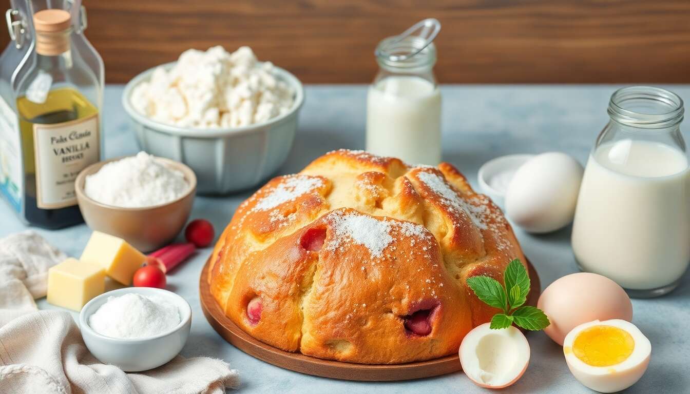 Brioche à la vanille et rhubarbe : la recette gourmande