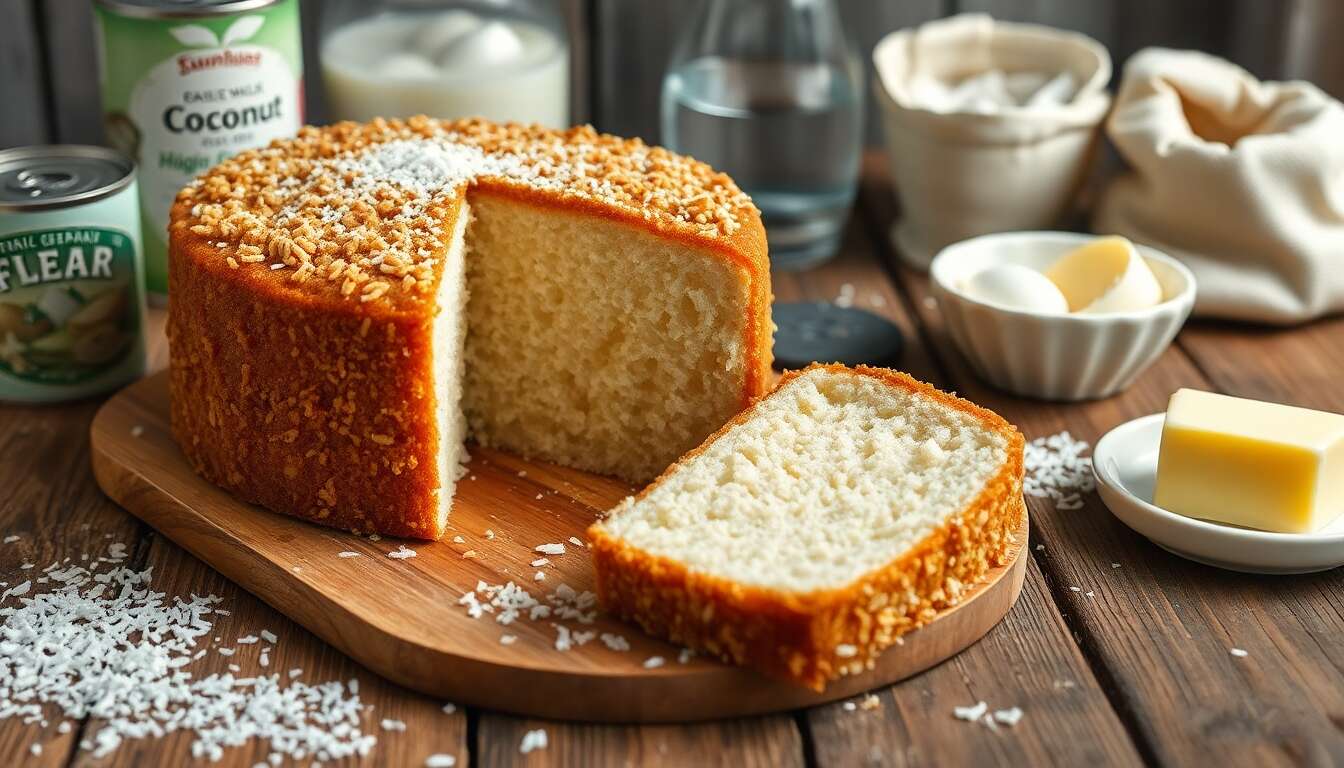 Gâteau magique à la noix de coco : recette facile et savoureuse