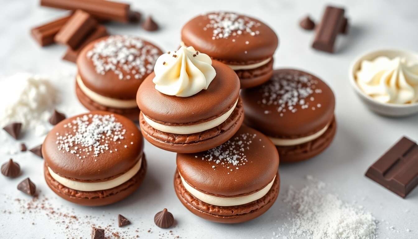 Macarons au chocolat : recette facile et délicieuse