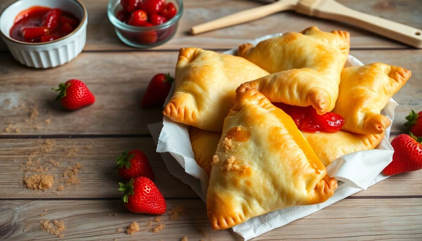 Recette de chaussons rhubarbe et fraises : un délice à découvrir