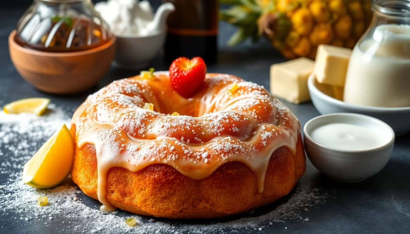 Recette de baba au rhum, citron vert et ananas