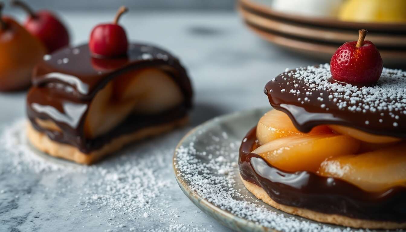 Entremets poire et chocolat : recette gourmande