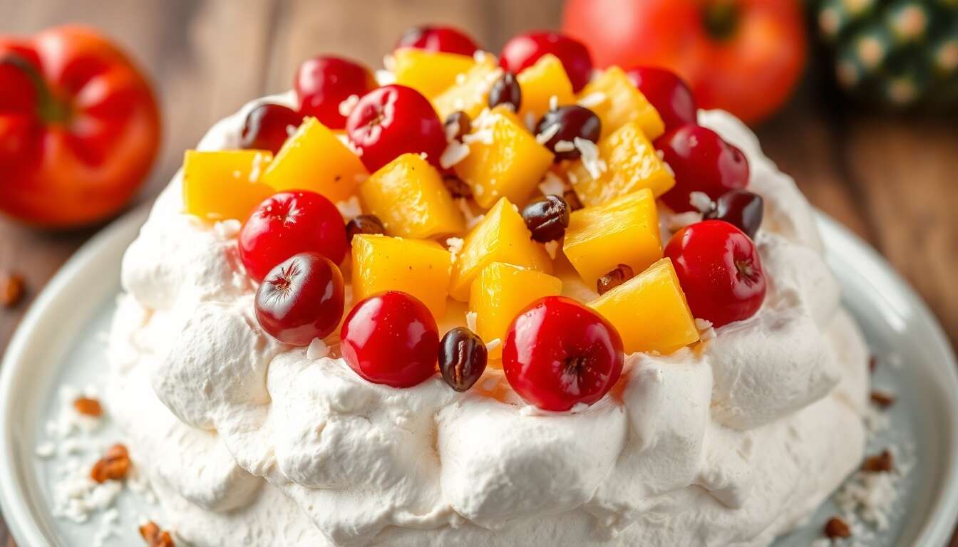 Pavlova exotique sans gluten : recette gourmande