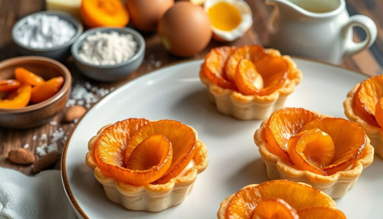 Recette de tartelettes aux abricots moelleuses