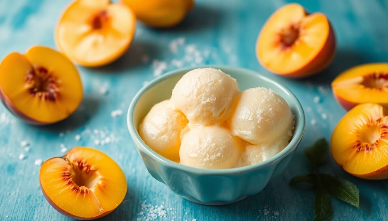 Recette de sorbet à la pêche maison