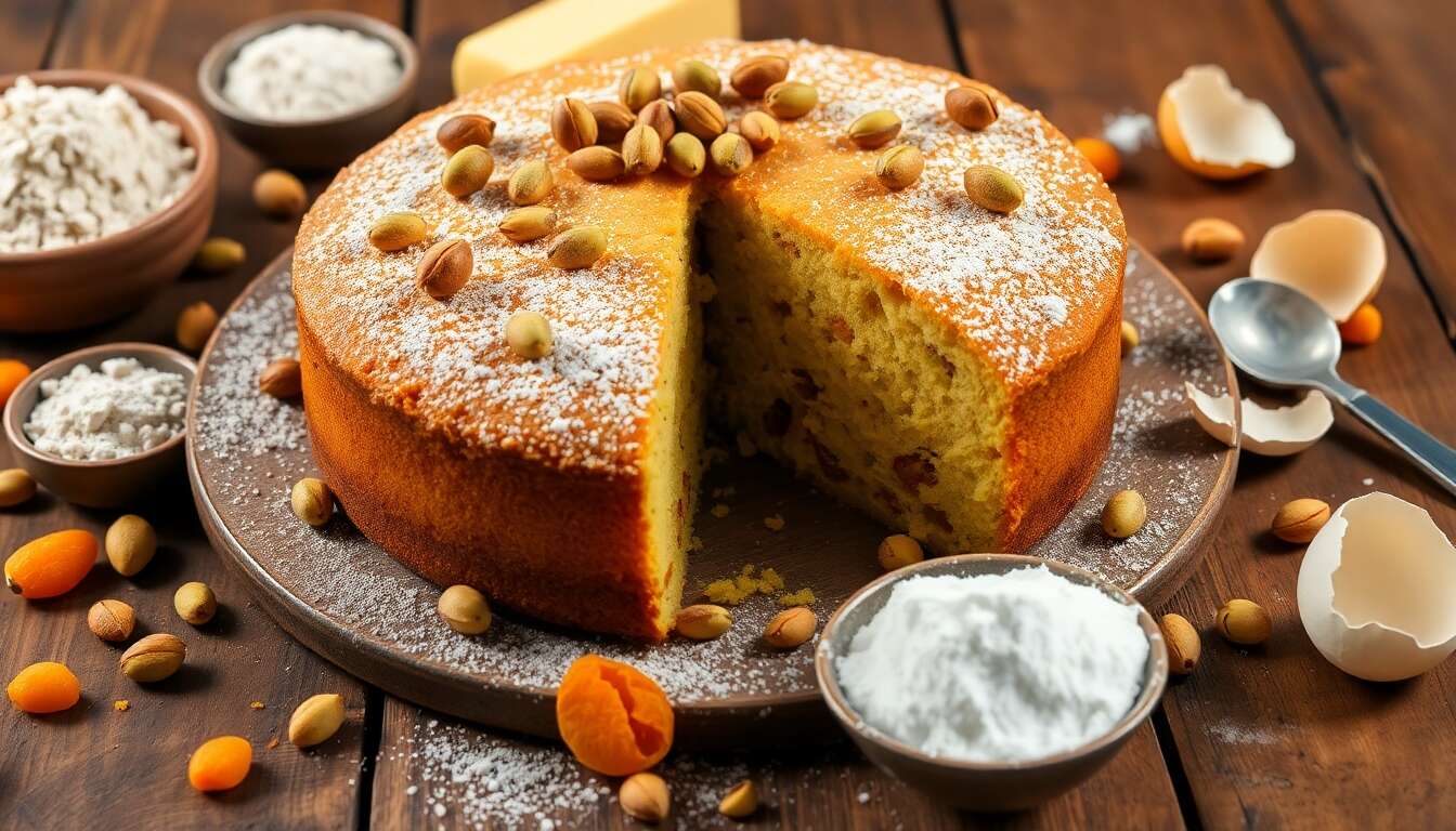 Moelleux pistaches et abricots : recette gourmande