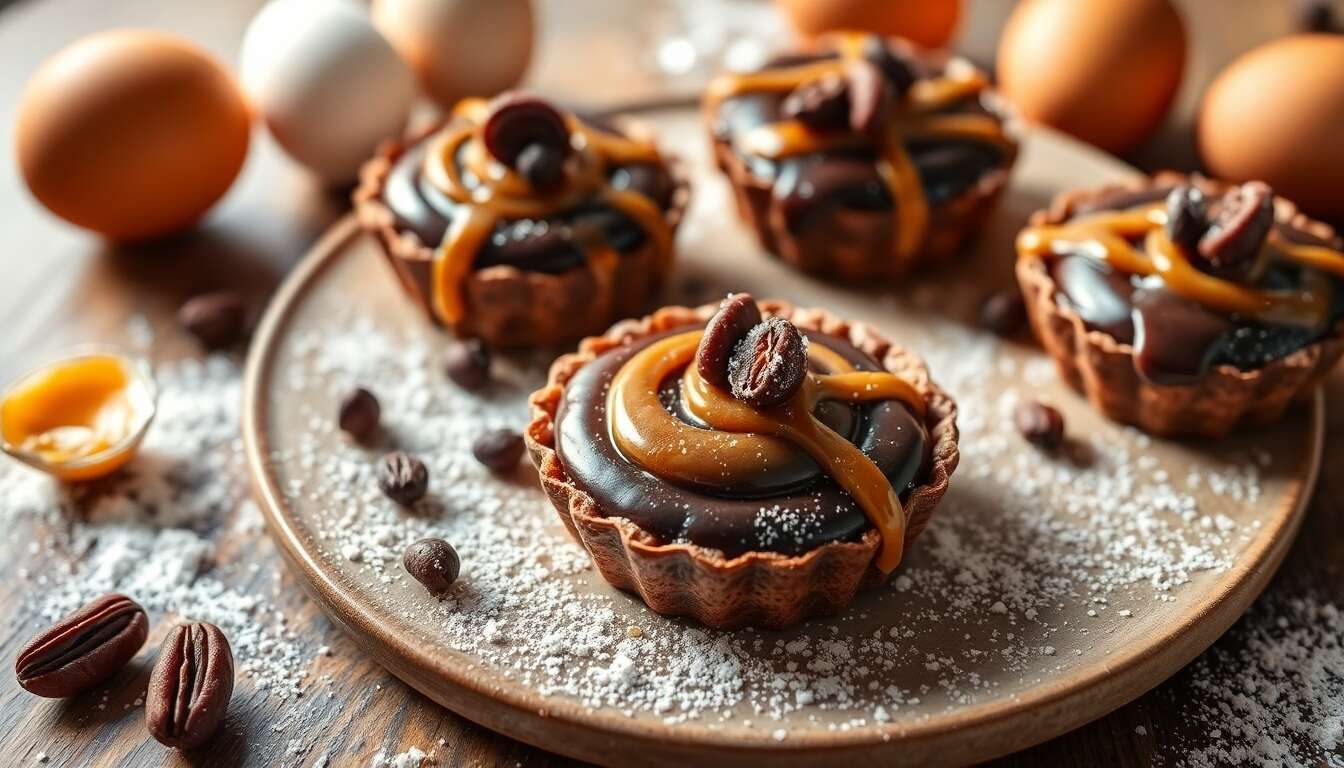 Tartelettes chocolat tonka praliné : une recette gourmande