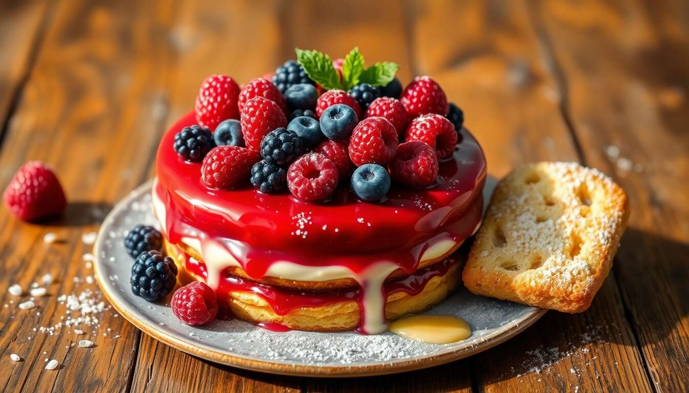 Entremets frais aux fruits rouges et lait d'amande : recette gourmande
