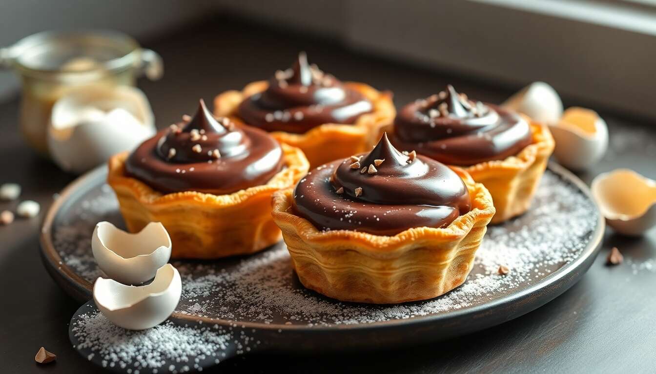 Tartelettes soufflées chocolat praliné : recette irrésistible