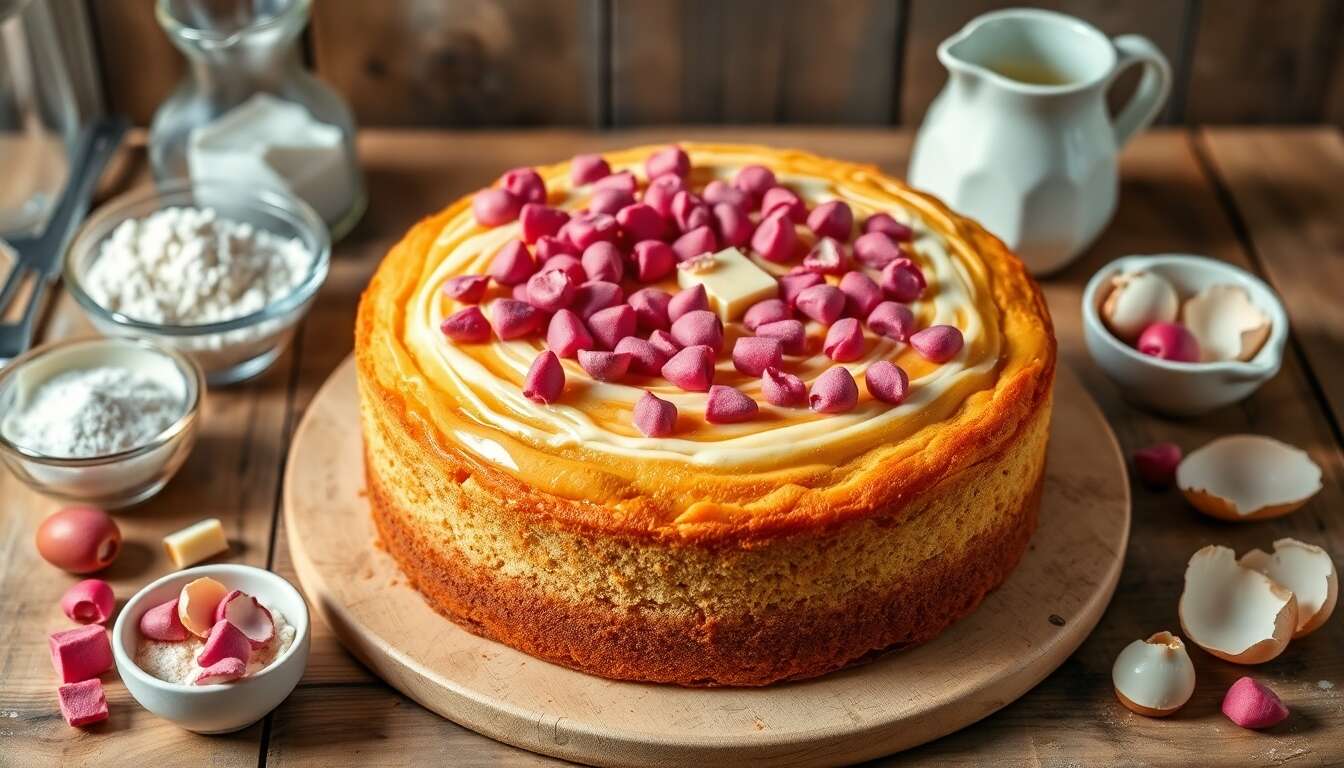 Cake aux pralines roses : recette facile et rapide