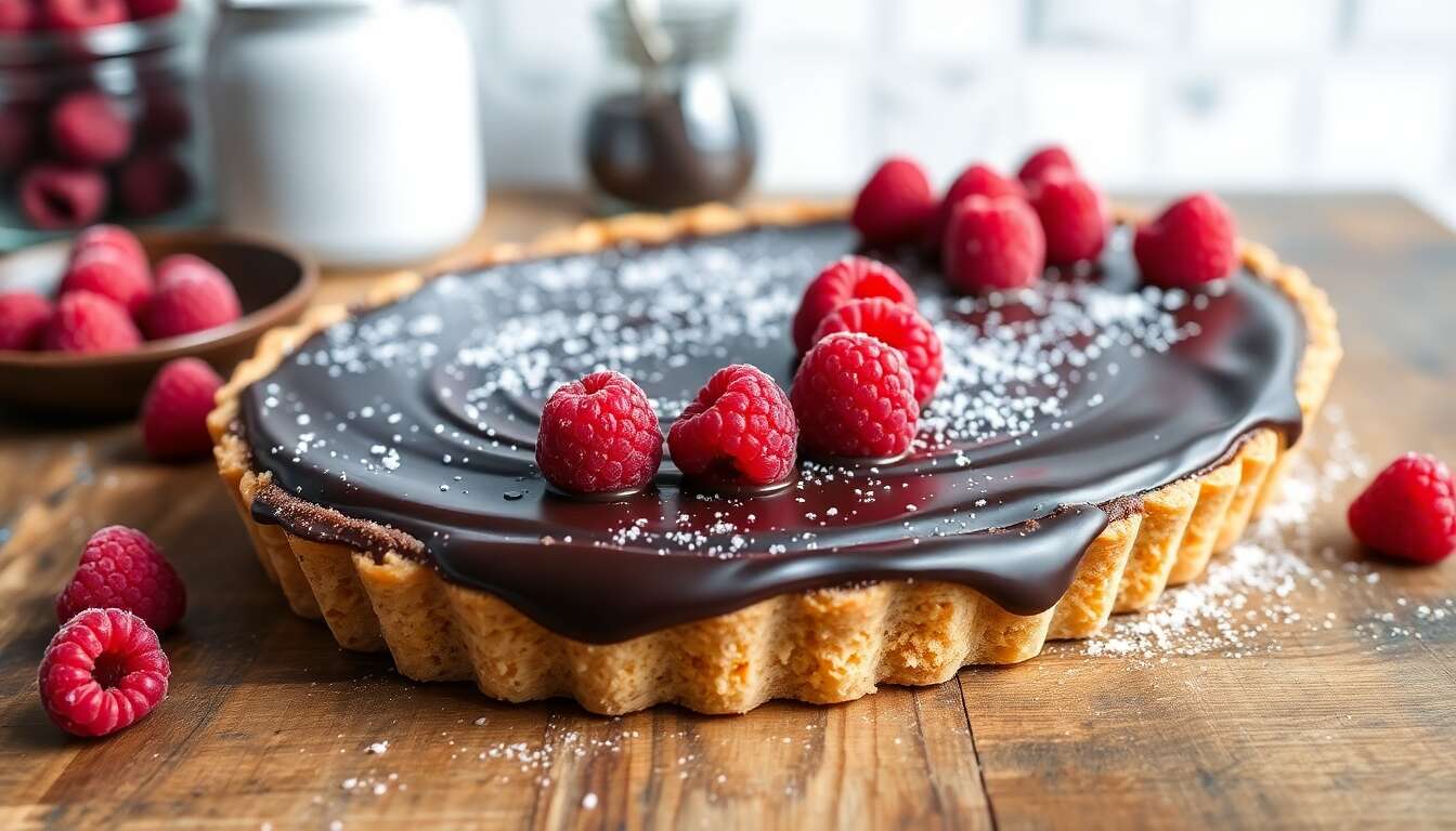 Recette de tarte chocolat framboise irrésistible