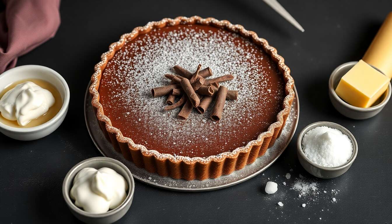 Recette délicieuse de tarte au chocolat