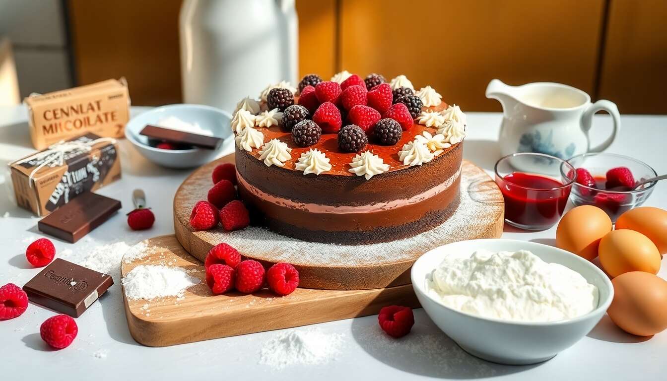 Gâteau Edelweiss Framboise Chocolat : délicieuse Recette à Découvrir