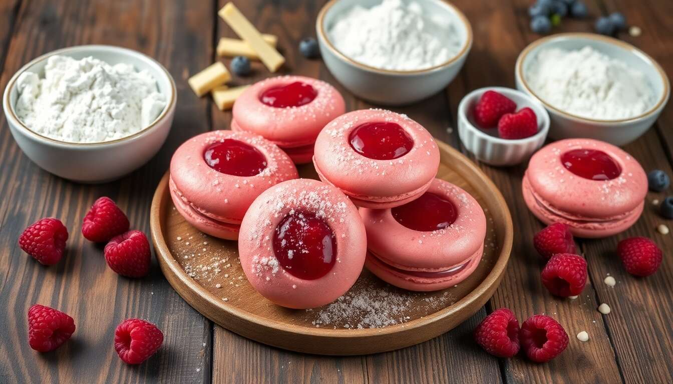 Recette délicieuse : macarons à la framboise