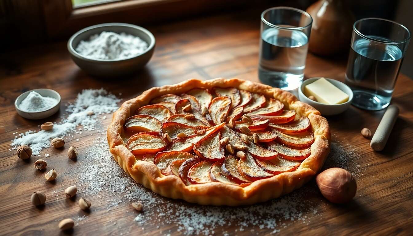 Tarte rustique pomme, poire et noisette : la recette gourmande