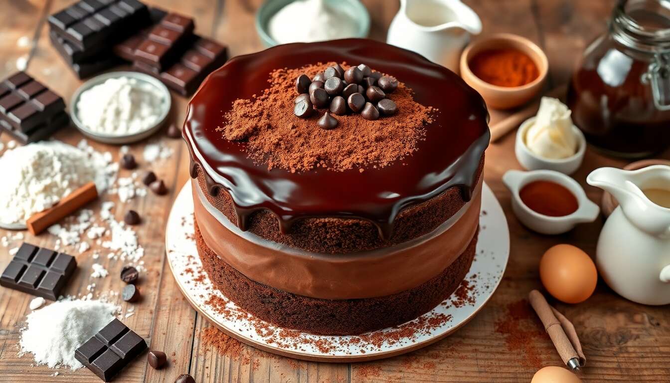 Layer cake au chocolat : recette gourmande et facile