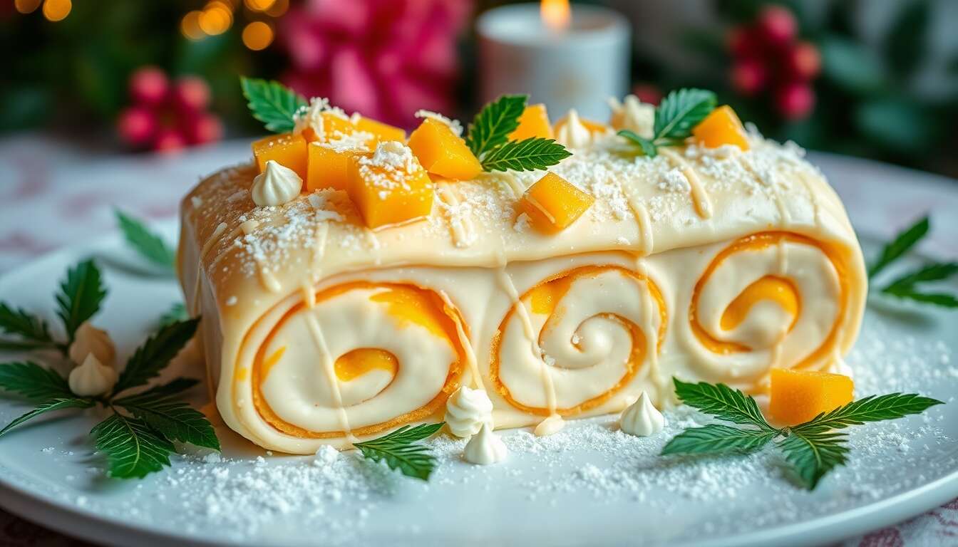Recette de bûche exotique : saveurs tropicales pour vos fêtes