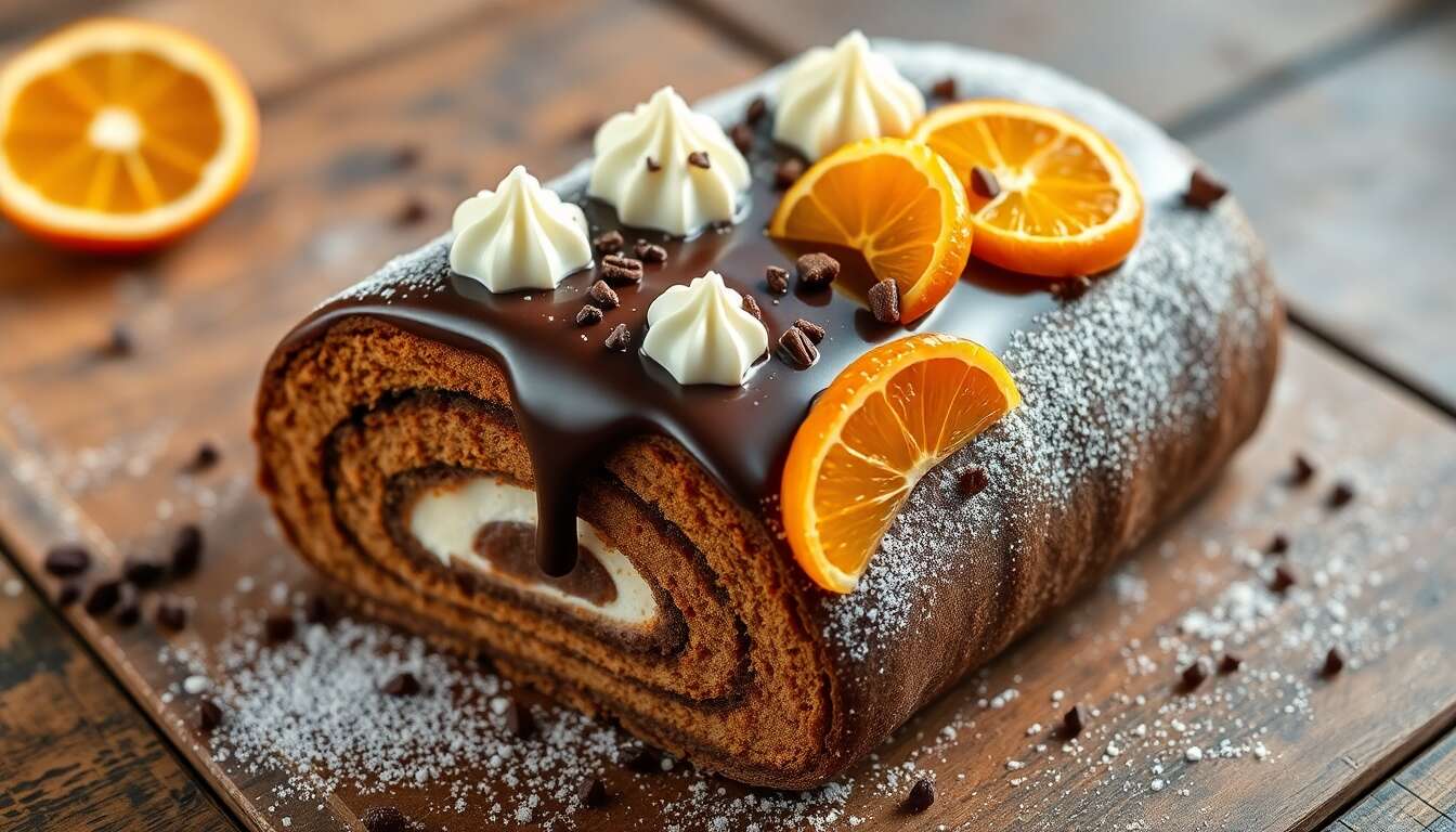 Bûche Praliné Café Clémentine : recette Gourmande