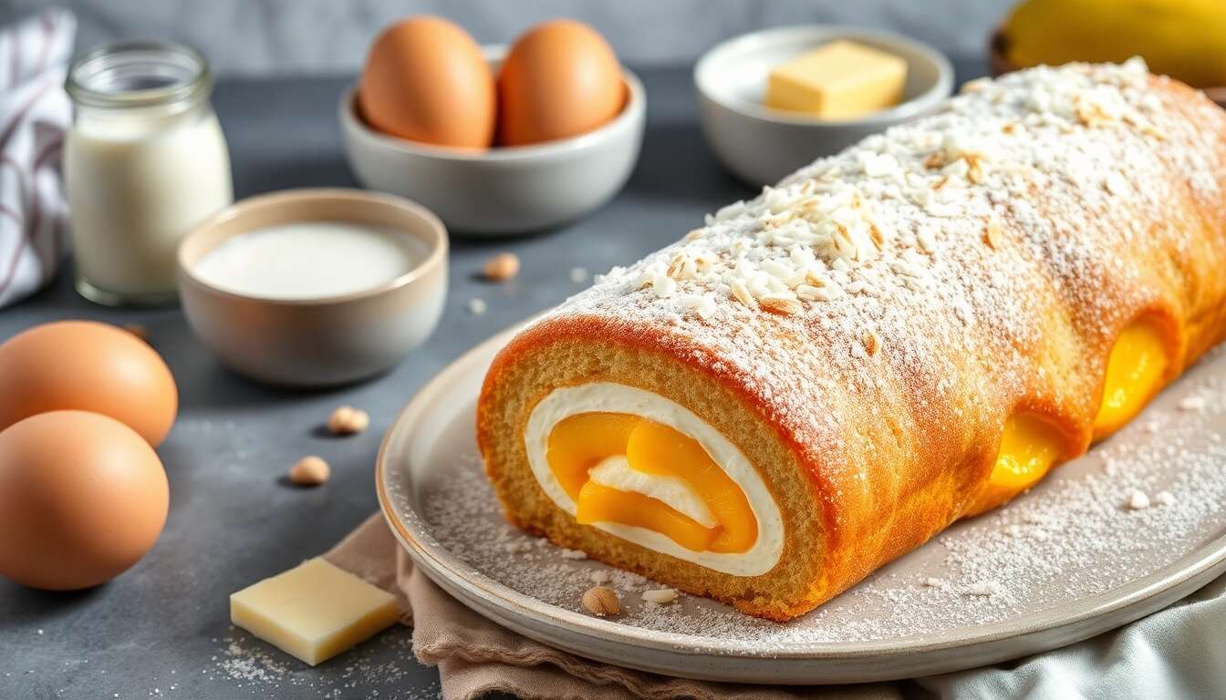 Recette Bûche Mangue et Noix de Coco