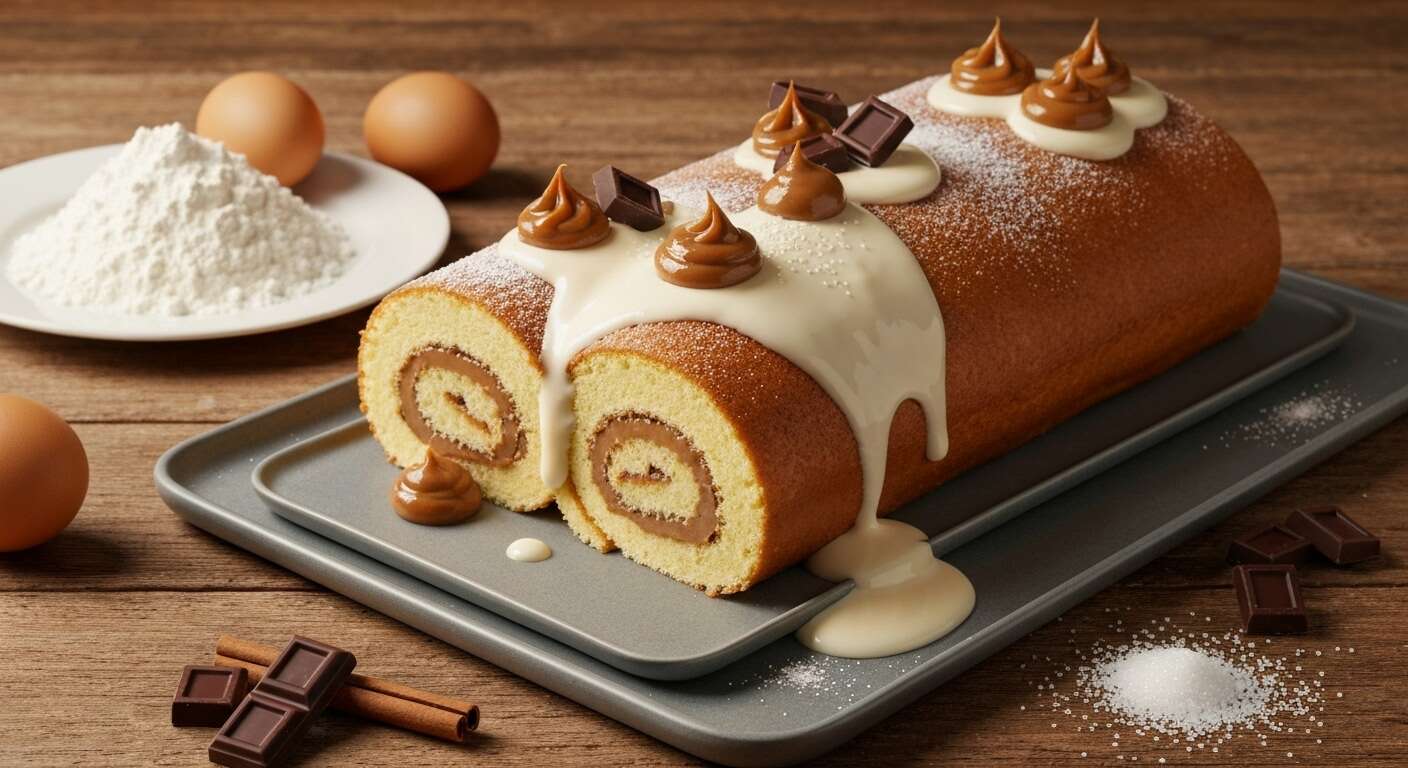 Recette de bûche roulée praliné délicieuse