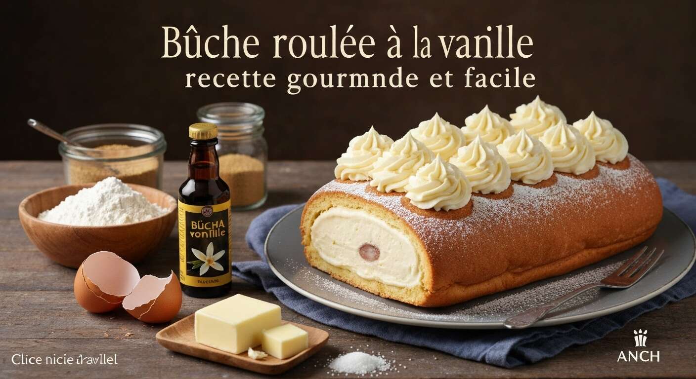 Bûche roulée à la vanille : recette gourmande et facile