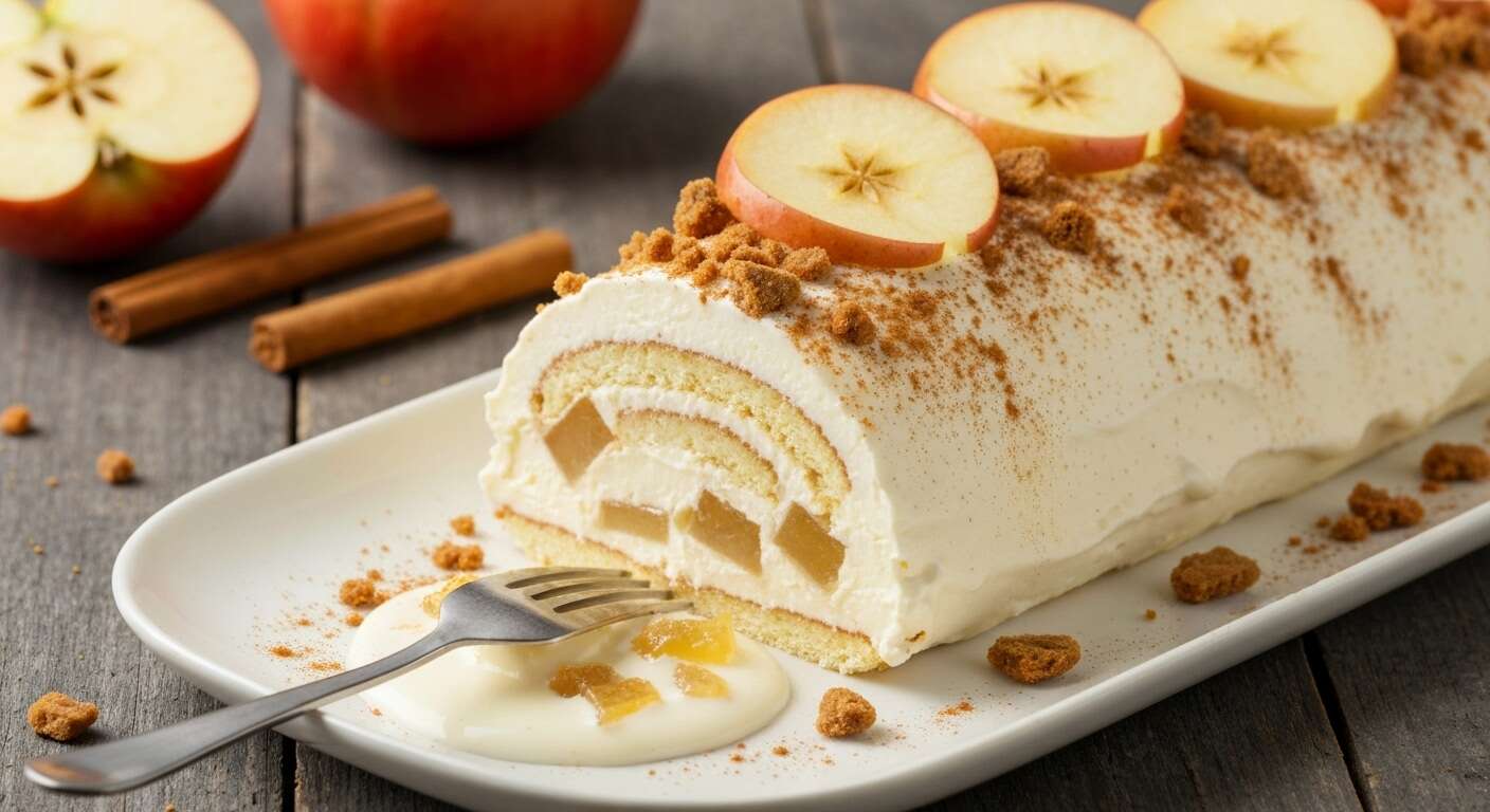 Recette facile de bûche pomme spéculoos