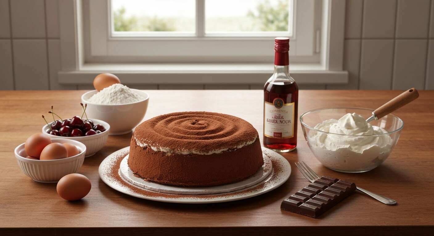 Bûche de Noël façon Forêt-Noire : recette gourmande et festive