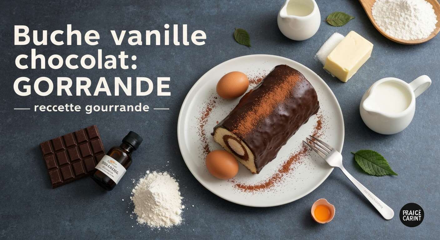 Bûche vanille chocolat : recette gourmande