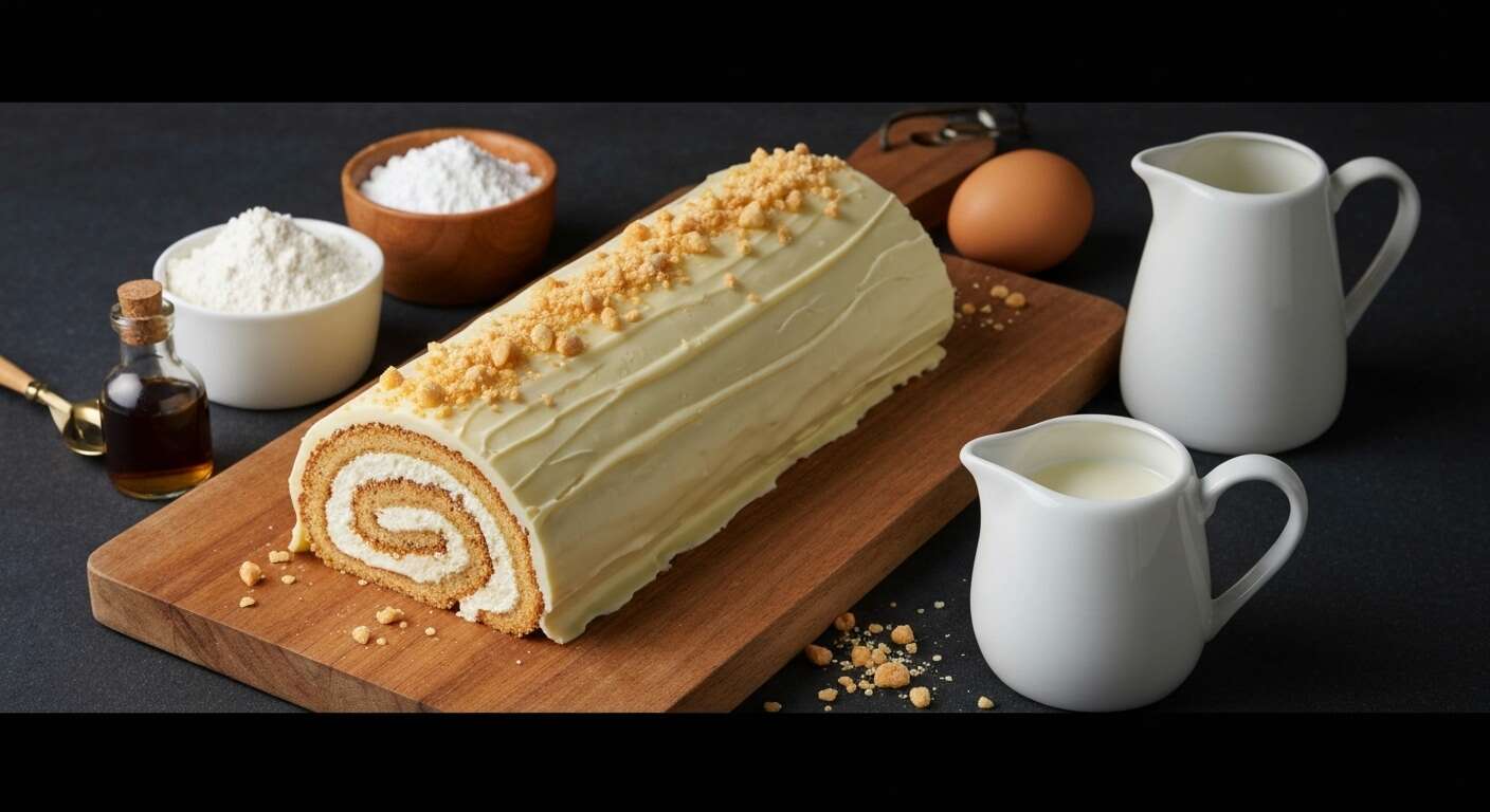 Bûche de Noël à la dragée : recette gourmande