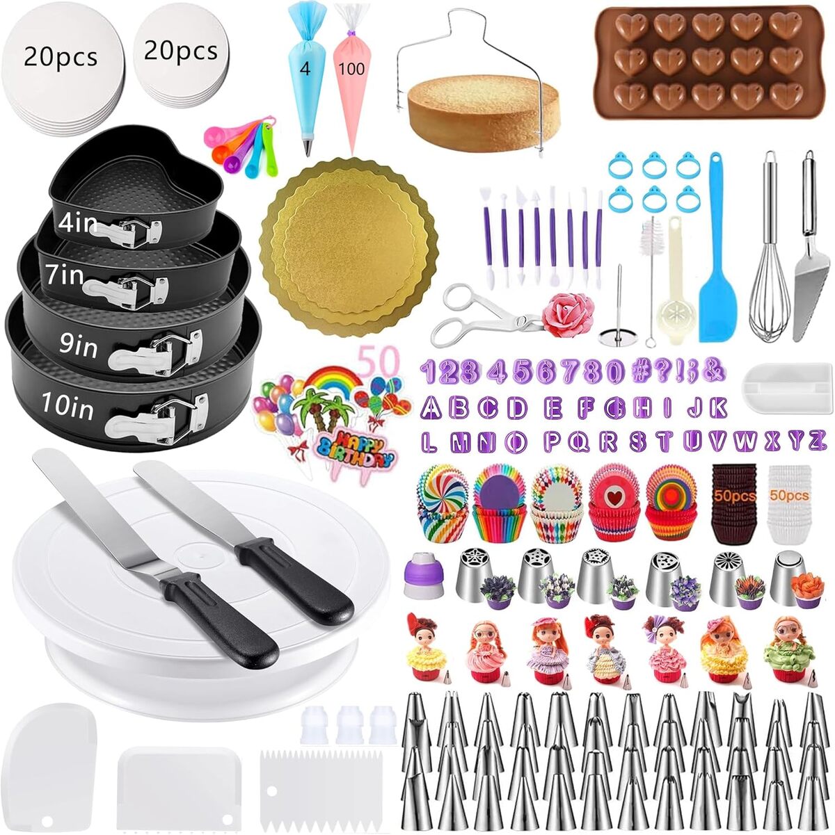 Test du kit complet de décoration de gâteaux 540 pièces